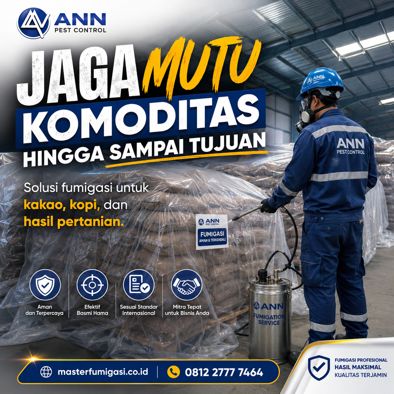Jasa Fumigasi Ekspor Bandung: Kepatuhan Regulasi dan Keamanan Kargo Anda Bersama Master Fumigasi ANN